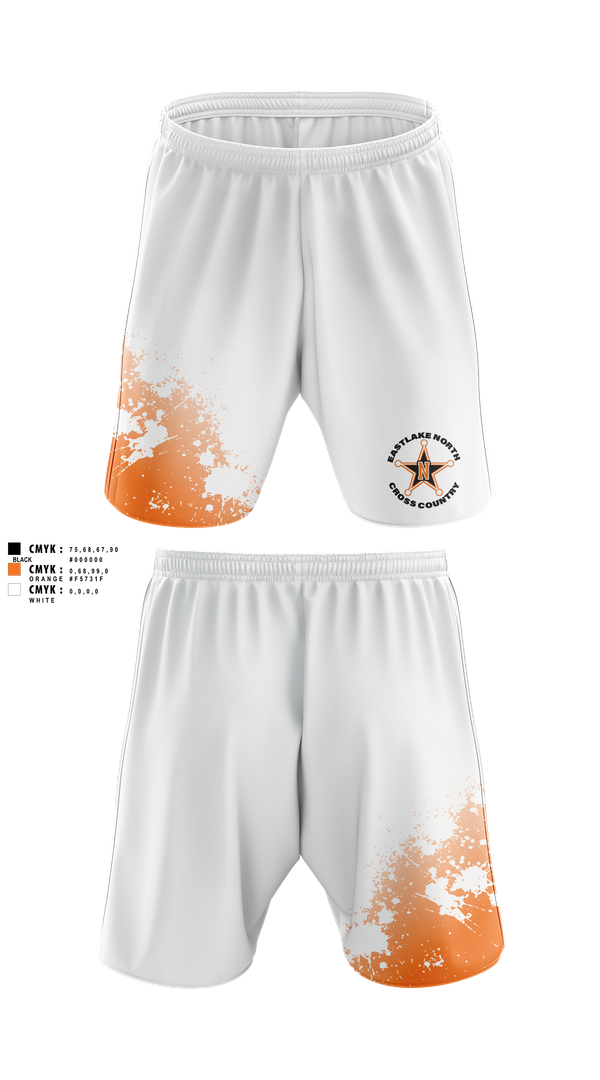 Athletic Shorts With Pockets, Eastlake North Cross County, Cross Country, Teamtime, Team time, sublimation, custom sports apparel, team uniforms, spirit wear, spiritwear, sports uniforms, custom shirts, team store, custom team store, fundraiser sports, apparel fundraiser
