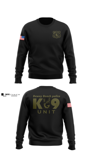 Crew Neck Sweatshirt, Dewey Beach Police K9, Police, Teamtime, Team time, sublimation, custom sports apparel, team uniforms, spirit wear, spiritwear, sports uniforms, custom shirts, team store, custom team store, fundraiser sports, apparel fundraiser