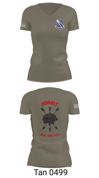 Women's Short Sleeve Vneck Shirt, , Army, Teamtime, Team time, sublimation, custom sports apparel, team uniforms, spirit wear, spiritwear, sports uniforms, custom shirts, team store, custom team store, fundraiser sports, apparel fundraiser