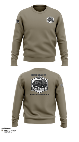 Crew Neck Sweatshirt, Fuel Team 6, Army, Teamtime, Team time, sublimation, custom sports apparel, team uniforms, spirit wear, spiritwear, sports uniforms, custom shirts, team store, custom team store, fundraiser sports, apparel fundraiser