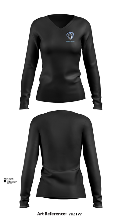 Cubs 30467708 Women's Long Sleeve V-neck Shirt - 5