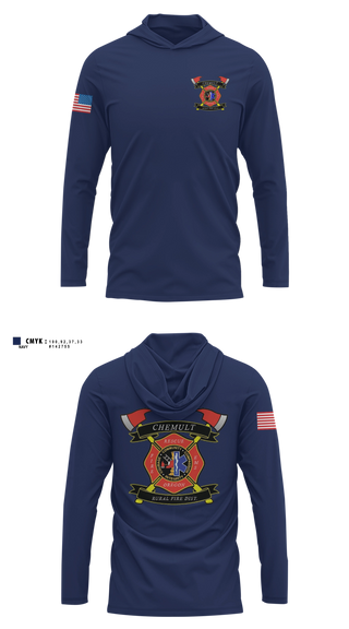 Long Sleeve hooded sunshirt, Chemult Rural Fire Protection District, Fire Department, Teamtime, Team time, sublimation, custom sports apparel, team uniforms, spirit wear, spiritwear, sports uniforms, custom shirts, team store, custom team store, fundraiser sports, apparel fundraiser