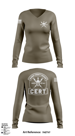 Womens Long Sleeve Vneck Shirt, Albany County Sheriff C.E.R.T., Wrestling, Teamtime, Team time, sublimation, custom sports apparel, team uniforms, spirit wear, spiritwear, sports uniforms, custom shirts, team store, custom team store, fundraiser sports, apparel fundraiser