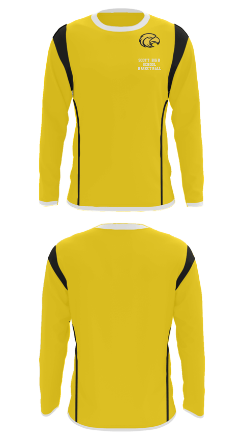 Long Sleeve Performance Shirt, Scott High School Basketball, Women's Basketball, Teamtime, Team time, sublimation, custom sports apparel, team uniforms, spirit wear, spiritwear, sports uniforms, custom shirts, team store, custom team store, fundraiser sports, apparel fundraiser
