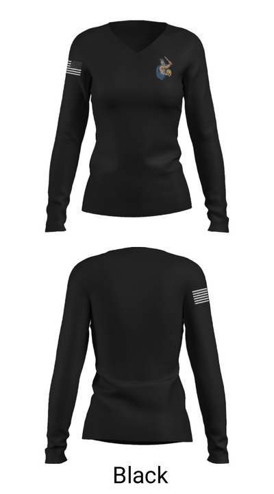 Chestnut Grove Middle School 37705230 Women's Long Sleeve V-neck Shirt - 13