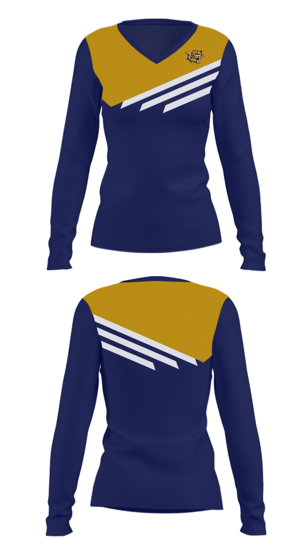 Women's Long Sleeve Vneck Shirt, West Genesee Senior High School Wrestling, Wrestling, Teamtime, Team time, sublimation, custom sports apparel, team uniforms, spirit wear, spiritwear, sports uniforms, custom shirts, team store, custom team store, fundraiser sports, apparel fundraiser