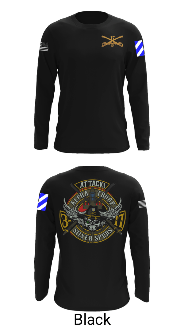 Long Sleeve Performance Shirt, A/3-17 ACS, Army, Teamtime, Team time, sublimation, custom sports apparel, team uniforms, spirit wear, spiritwear, sports uniforms, custom shirts, team store, custom team store, fundraiser sports, apparel fundraiser