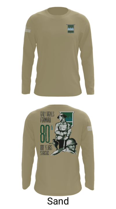 80th Training Command 12483809 Long Sleeve Performance Shirt - 43