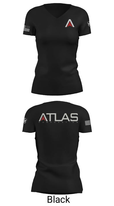 ATLAS 52779746 Women's Short Sleeve V-neck Shirt - 20
