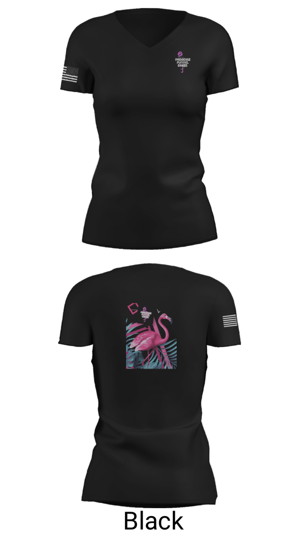 Women's Short Sleeve Vneck Shirt, Paradise Funnel Cakes, , Teamtime, Team time, sublimation, custom sports apparel, team uniforms, spirit wear, spiritwear, sports uniforms, custom shirts, team store, custom team store, fundraiser sports, apparel fundraiser