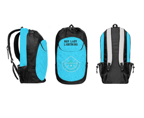 Gear Bag, NRV Lady Lightning, Women's Basketball, Teamtime, Team time, sublimation, custom sports apparel, team uniforms, spirit wear, spiritwear, sports uniforms, custom shirts, team store, custom team store, fundraiser sports, apparel fundraiser