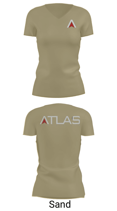 ATLAS 52779746 Women's Short Sleeve V-neck Shirt - 44
