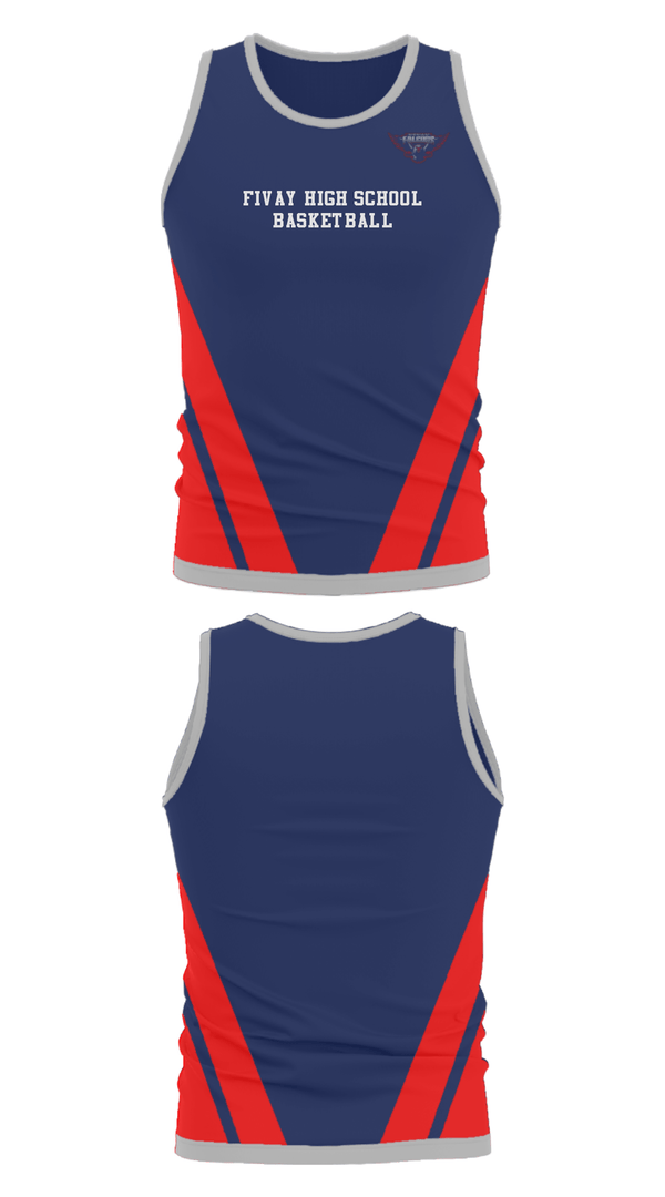 Tank Top, Fivay High School Basketball, Men's Basketball, Teamtime, Team time, sublimation, custom sports apparel, team uniforms, spirit wear, spiritwear, sports uniforms, custom shirts, team store, custom team store, fundraiser sports, apparel fundraiser