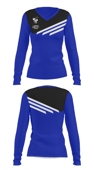 Women's Long Sleeve Vneck Shirt, Bloomfield Elementary School, Spirit Store, Teamtime, Team time, sublimation, custom sports apparel, team uniforms, spirit wear, spiritwear, sports uniforms, custom shirts, team store, custom team store, fundraiser sports, apparel fundraiser