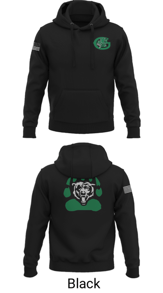 Hoodie, Gold-Burg High School Basketball, Women's Basketball, Teamtime, Team time, sublimation, custom sports apparel, team uniforms, spirit wear, spiritwear, sports uniforms, custom shirts, team store, custom team store, fundraiser sports, apparel fundraiser