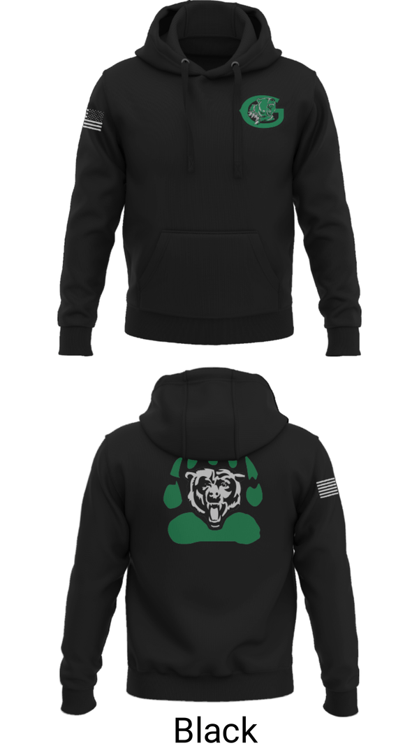 Hoodie, Gold-Burg High School Basketball, Women's Basketball, Teamtime, Team time, sublimation, custom sports apparel, team uniforms, spirit wear, spiritwear, sports uniforms, custom shirts, team store, custom team store, fundraiser sports, apparel fundraiser