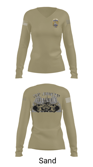 Women's Long Sleeve Vneck Shirt, , Marines, Teamtime, Team time, sublimation, custom sports apparel, team uniforms, spirit wear, spiritwear, sports uniforms, custom shirts, team store, custom team store, fundraiser sports, apparel fundraiser