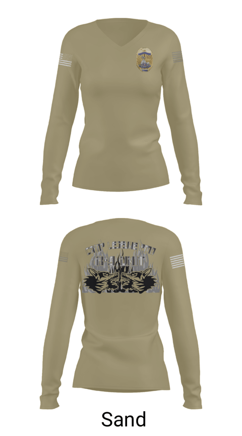Women's Long Sleeve Vneck Shirt, , Marines, Teamtime, Team time, sublimation, custom sports apparel, team uniforms, spirit wear, spiritwear, sports uniforms, custom shirts, team store, custom team store, fundraiser sports, apparel fundraiser