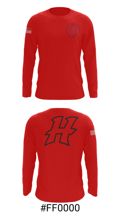 Hebron High School Basketball 85447307 Long Sleeve Performance Shirt - 18