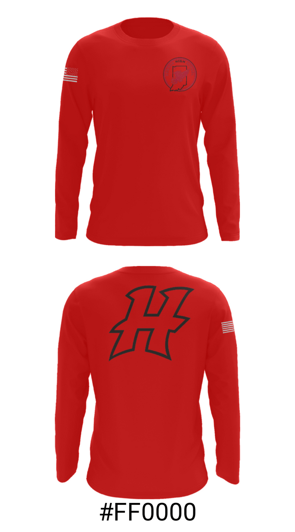 Long Sleeve Performance Shirt, Hebron High School Basketball, Women's Basketball, Teamtime, Team time, sublimation, custom sports apparel, team uniforms, spirit wear, spiritwear, sports uniforms, custom shirts, team store, custom team store, fundraiser sports, apparel fundraiser