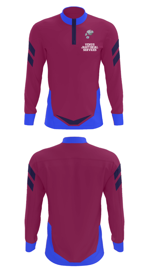 Quarter Zip Jacket, Venus Janitorial Services, , Teamtime, Team time, sublimation, custom sports apparel, team uniforms, spirit wear, spiritwear, sports uniforms, custom shirts, team store, custom team store, fundraiser sports, apparel fundraiser