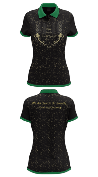 Women's Short Sleeve Performance Polo, Courtyard Chuch, , Teamtime, Team time, sublimation, custom sports apparel, team uniforms, spirit wear, spiritwear, sports uniforms, custom shirts, team store, custom team store, fundraiser sports, apparel fundraiser