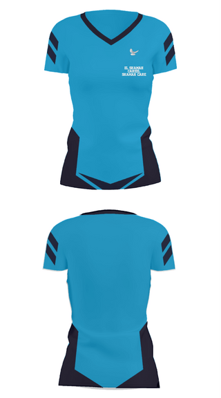 Women's Short Sleeve Vneck Shirt, EL SHAMAH CAREEL SHAMAH CARE, , Teamtime, Team time, sublimation, custom sports apparel, team uniforms, spirit wear, spiritwear, sports uniforms, custom shirts, team store, custom team store, fundraiser sports, apparel fundraiser
