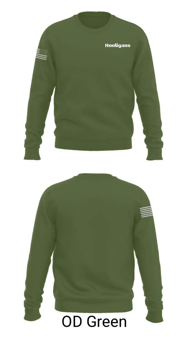 Crew Neck Sweatshirt, Hooligans, Army, Teamtime, Team time, sublimation, custom sports apparel, team uniforms, spirit wear, spiritwear, sports uniforms, custom shirts, team store, custom team store, fundraiser sports, apparel fundraiser
