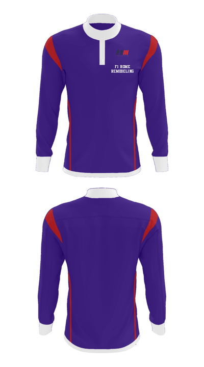 F1 Home Remodeling 33295350 Quarter Zip Jacket - 33