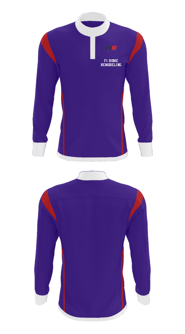 Quarter Zip Jacket, F1 Home Remodeling, , Teamtime, Team time, sublimation, custom sports apparel, team uniforms, spirit wear, spiritwear, sports uniforms, custom shirts, team store, custom team store, fundraiser sports, apparel fundraiser