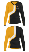 White Bear Lake Area High School-North Campus Gymnastics 44182501 Women's Long Sleeve V-neck Shirt - 35