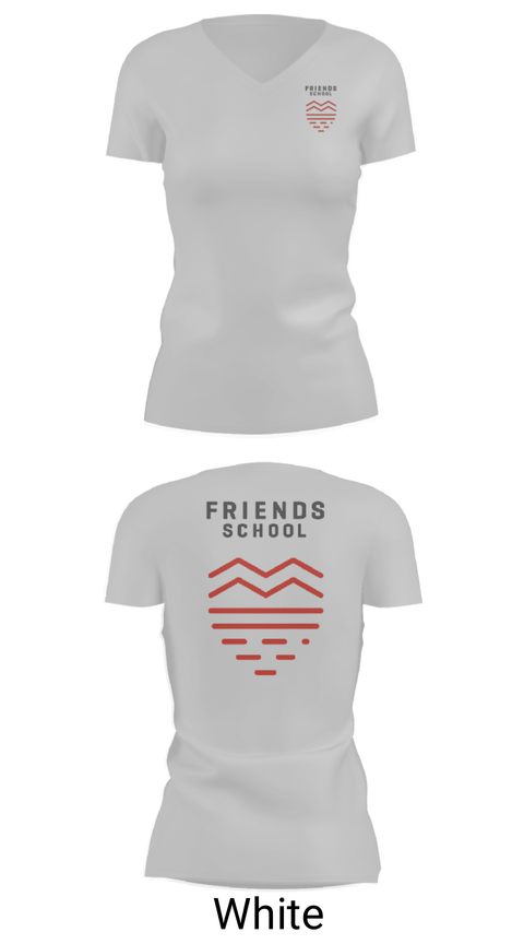 Women's Short Sleeve Vneck Shirt, Friends School Inc, , Teamtime, Team time, sublimation, custom sports apparel, team uniforms, spirit wear, spiritwear, sports uniforms, custom shirts, team store, custom team store, fundraiser sports, apparel fundraiser