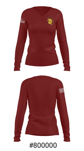 Women's Long Sleeve Vneck Shirt, Hillsboro High School Swimming, Swimming, Teamtime, Team time, sublimation, custom sports apparel, team uniforms, spirit wear, spiritwear, sports uniforms, custom shirts, team store, custom team store, fundraiser sports, apparel fundraiser