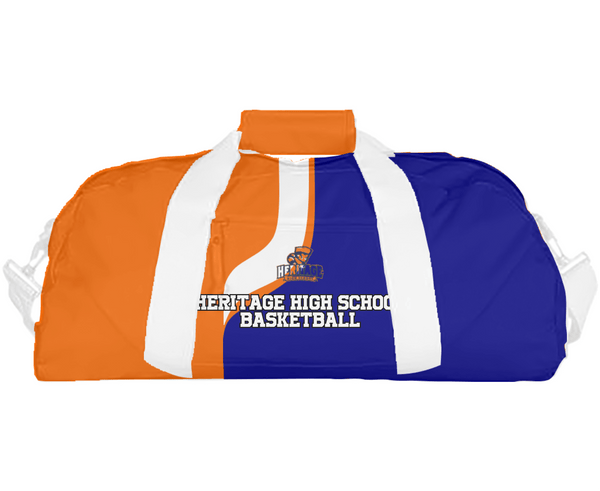 Duffle Bag, Heritage High School Basketball, Women's Basketball, Teamtime, Team time, sublimation, custom sports apparel, team uniforms, spirit wear, spiritwear, sports uniforms, custom shirts, team store, custom team store, fundraiser sports, apparel fundraiser