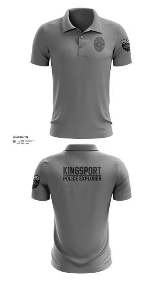 Short Sleeve Performance Polo, Kingsport Police Explorer Post, Police, Teamtime, Team time, sublimation, custom sports apparel, team uniforms, spirit wear, spiritwear, sports uniforms, custom shirts, team store, custom team store, fundraiser sports, apparel fundraiser