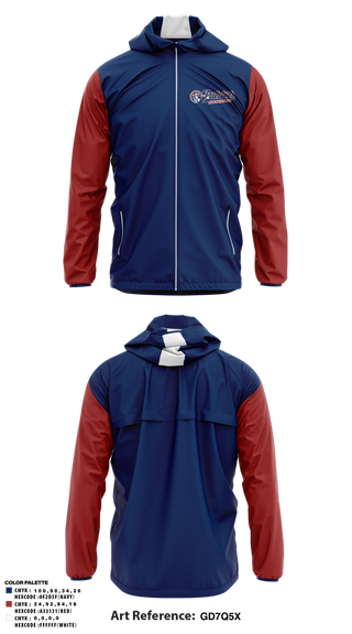 Windbreaker, Lenape Valley Patriots, Baseball, Teamtime, Team time, sublimation, custom sports apparel, team uniforms, spirit wear, spiritwear, sports uniforms, custom shirts, team store, custom team store, fundraiser sports, apparel fundraiser