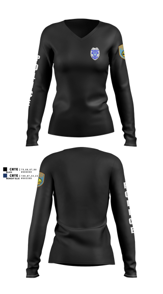 Womens Long Sleeve Vneck Shirt, team name, Police, Teamtime, Team time, sublimation, custom sports apparel, team uniforms, spirit wear, spiritwear, sports uniforms, custom shirts, team store, custom team store, fundraiser sports, apparel fundraiser