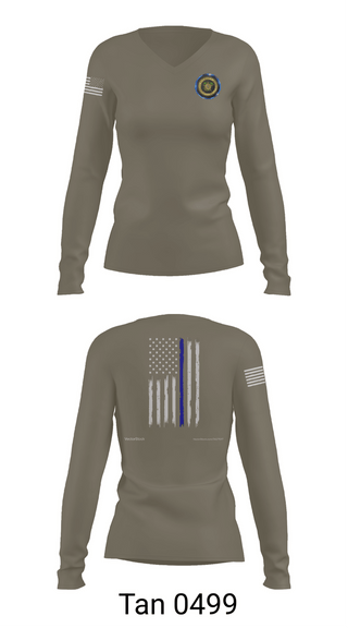 Womens Long Sleeve Vneck Shirt, Randolph county sheriff, Police, Teamtime, Team time, sublimation, custom sports apparel, team uniforms, spirit wear, spiritwear, sports uniforms, custom shirts, team store, custom team store, fundraiser sports, apparel fundraiser