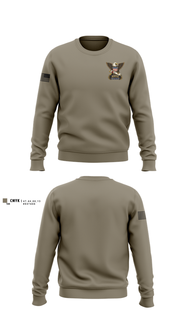 Crew Neck Sweatshirt, AGCCC, 001-26, Army, Teamtime, Team time, sublimation, custom sports apparel, team uniforms, spirit wear, spiritwear, sports uniforms, custom shirts, team store, custom team store, fundraiser sports, apparel fundraiser