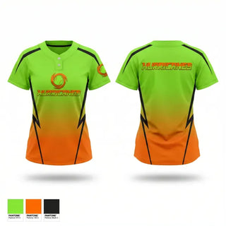 Two Button Softball Jersey, HURRICANES, Softball, Teamtime, Team time, sublimation, custom sports apparel, team uniforms, spirit wear, spiritwear, sports uniforms, custom shirts, team store, custom team store, fundraiser sports, apparel fundraiser