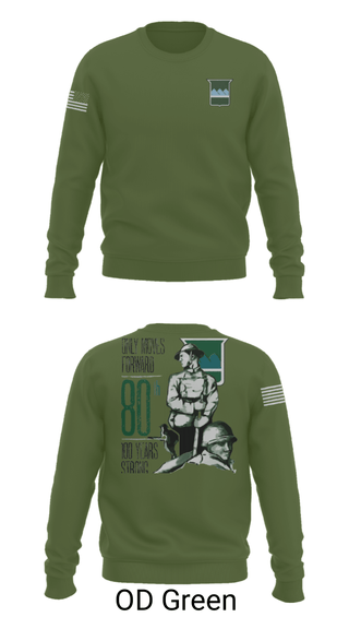 Crew Neck Sweatshirt, 80th Training Command, , Teamtime, Team time, sublimation, custom sports apparel, team uniforms, spirit wear, spiritwear, sports uniforms, custom shirts, team store, custom team store, fundraiser sports, apparel fundraiser