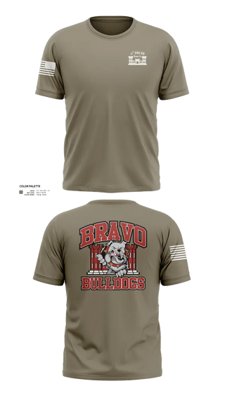 Old School Cotton Feel Shirt, Bravo Company “Bulldogs” 31st Engineer Battalion, , Teamtime, Team time, sublimation, custom sports apparel, team uniforms, spirit wear, spiritwear, sports uniforms, custom shirts, team store, custom team store, fundraiser sports, apparel fundraiser