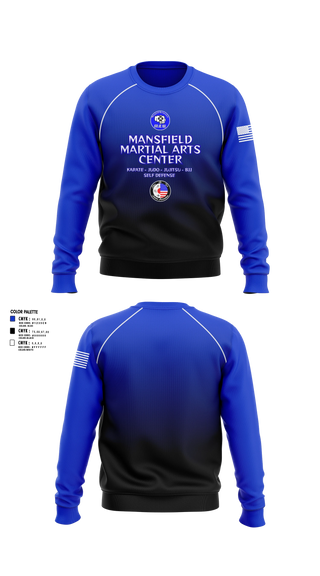 Crew Neck Sweatshirt, Mansfield Martial Arts Center, , Teamtime, Team time, sublimation, custom sports apparel, team uniforms, spirit wear, spiritwear, sports uniforms, custom shirts, team store, custom team store, fundraiser sports, apparel fundraiser