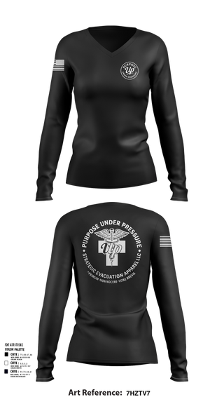 Womens Long Sleeve Vneck Shirt, 439th AES, , Teamtime, Team time, sublimation, custom sports apparel, team uniforms, spirit wear, spiritwear, sports uniforms, custom shirts, team store, custom team store, fundraiser sports, apparel fundraiser