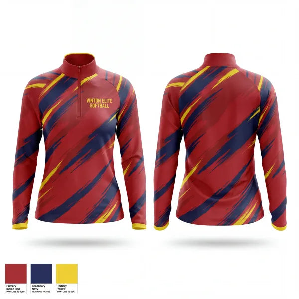Quarter Zip Jacket, Vinton Elite Softball, Softball, Teamtime, Team time, sublimation, custom sports apparel, team uniforms, spirit wear, spiritwear, sports uniforms, custom shirts, team store, custom team store, fundraiser sports, apparel fundraiser