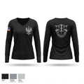 ODA 0124 Women's Long Sleeve V-neck Shirt - 1
