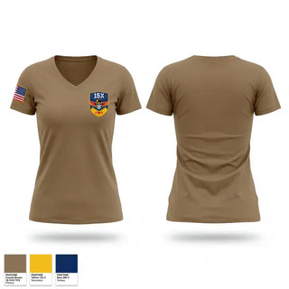 Womens Short Sleeve Vneck Shirt, B.CO 2/13th 15X, Army, Teamtime, Team time, sublimation, custom sports apparel, team uniforms, spirit wear, spiritwear, sports uniforms, custom shirts, team store, custom team store, fundraiser sports, apparel fundraiser