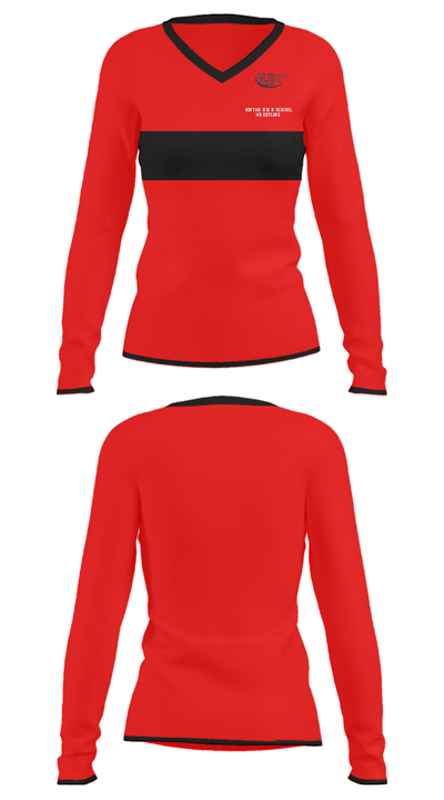Uintah High School Wrestling 86571460 Women's Long Sleeve V-neck Shirt - 31