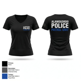 Womens Short Sleeve Vneck Shirt, Alamogordo Police, Police, Teamtime, Team time, sublimation, custom sports apparel, team uniforms, spirit wear, spiritwear, sports uniforms, custom shirts, team store, custom team store, fundraiser sports, apparel fundraiser