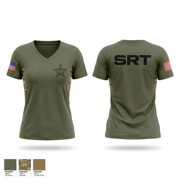 Womens Short Sleeve Vneck Shirt, Coshocton SRT, Police, Teamtime, Team time, sublimation, custom sports apparel, team uniforms, spirit wear, spiritwear, sports uniforms, custom shirts, team store, custom team store, fundraiser sports, apparel fundraiser